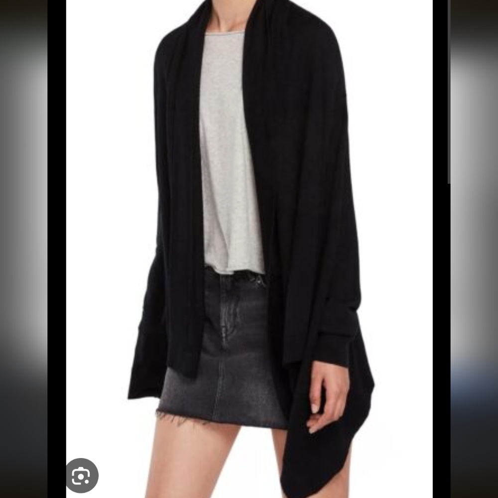 All Saints asymmetrical open drape sweater